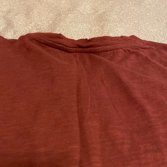 Lucky Brand Distressed Tee w/Embroidered Flowers - Picture 6 of 7